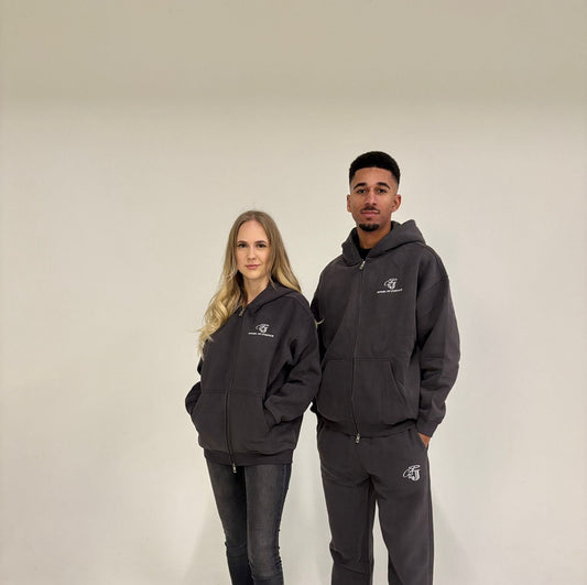 AoJ Zip Hoodie grey