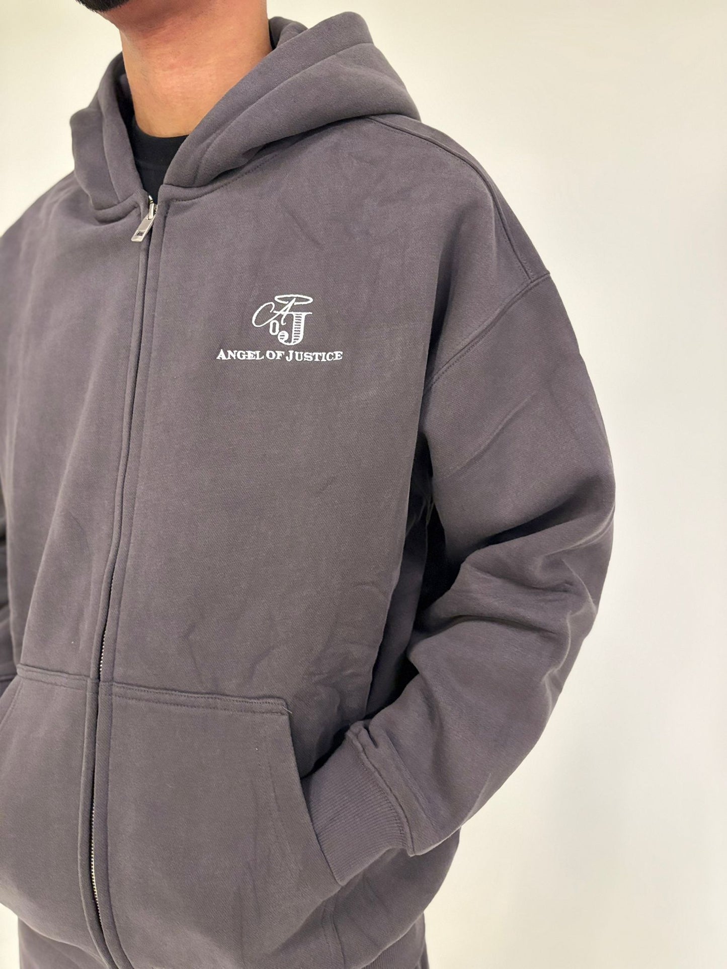 AoJ Zip Hoodie grey