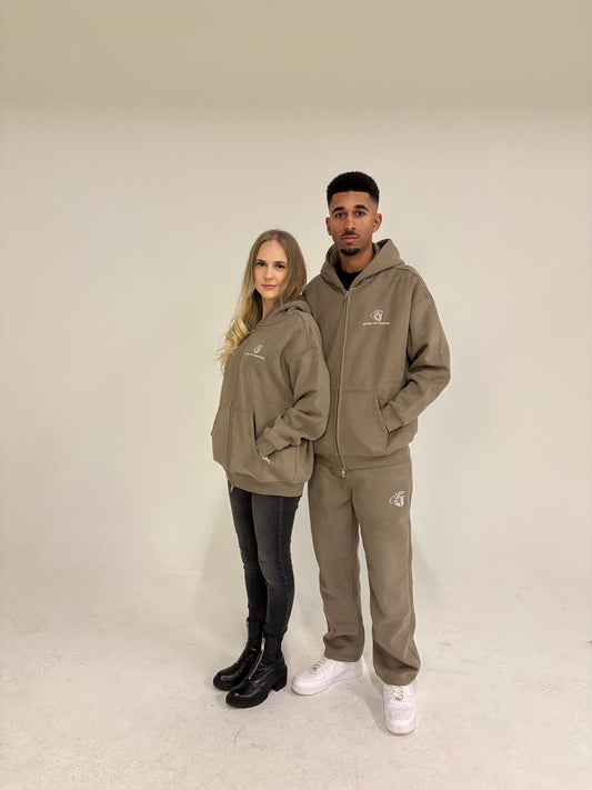 AoJ Zip Hoodie taupe